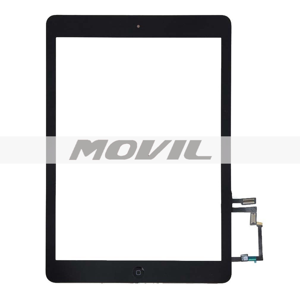 iPad 5 air Touch Panel Touch Screen Digitizer Complete Assembly + Home Button Replacement for iPad 5air (Black)